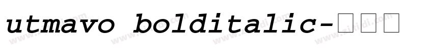 utmavo bolditalic字体转换